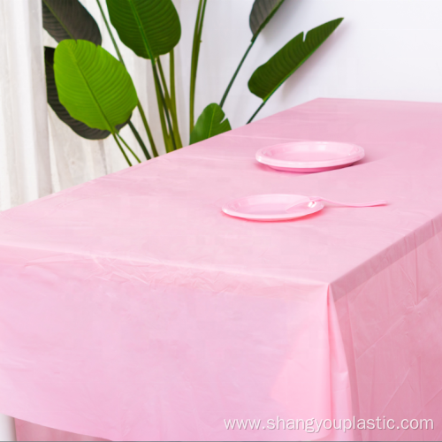 plastic table covers tablecloth party baby pink